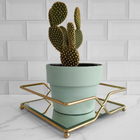 Bandeja Espelhada 18x18cm Bandeja Decorativa Dourada Para Apa