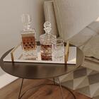 Bandeja Espelhada 25x50cm Borda Infinita Branca Com Alça Cobre