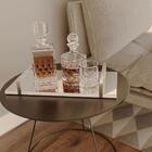 Bandeja Espelhada 25x50cm Borda Infinita Branca Com Alça Prata