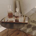 Bandeja Espelhada 25x50cm Borda Infinita Castanho Com Alça Co