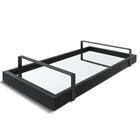 Bandeja Espelhada 25x50cm Com Alça Preta