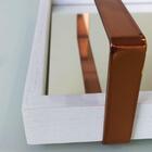 Bandeja Espelhada Ártico Com Alça Bronze