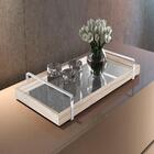 Bandeja Espelhada Ártico Com Alça Cromada