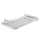 Bandeja Espelhada Ártico Com Alça Cromada