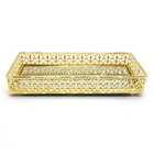 Bandeja Espelhada Decorativa Gold Cozinha Lavabo Sala 20x10