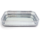 Bandeja Espelhada Decorativa Prata Cozinha Lavabo Sala 20x10