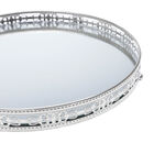 Bandeja Espelhada Decorativa Prata - Redonda 26cm