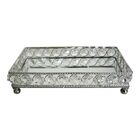 Bandeja Espelhada Em Niquelada Prateada 28cm X 14cm X 5cm