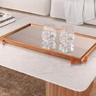 Bandeja Espelhada Gala Cor Castanho Pés Cobre