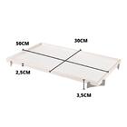 Bandeja Espelhada Gala Cor Off White Pés Cobre