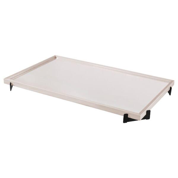 Bandeja Espelhada Gala Cor Off White Pés Preto