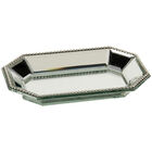 Bandeja Espelhada - Hexagonal Com Borda Bolinha 18x12cm