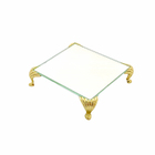 Bandeja Espelhada Itália Dourada Luxo Lavabo Decoração 10x10