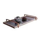 Bandeja Espelhada Laqueada Com Alça Bronze