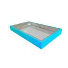 Bandeja Espelhada Laqueada Decorativa - Azul Turquesa