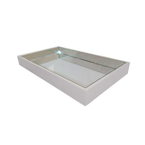 Bandeja Espelhada Laqueada Decorativa - Off White
