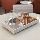 Bandeja Espelhada Laqueada Flutuante Off White