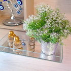 Bandeja Espelhada Lavabo Sala Caixa Em Vidro 25x10cm