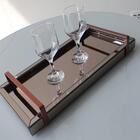 Bandeja Espelhada Liz Com Alça Cobre