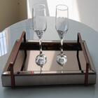 Bandeja Espelhada Liz Com Alça Cobre