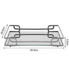 Bandeja Espelhada Luana Lavabo Luxo 20x30cm - Cromado