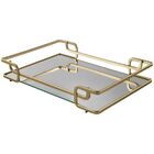 Bandeja Espelhada Luana Lavabo Luxo 20x30cm - Dourado