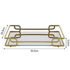 Bandeja Espelhada Luana Lavabo Luxo 20x30cm - Dourado