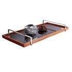 Bandeja Espelhada Madeira Com Alça Cromada