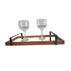 Bandeja Espelhada Madeira Com Alça Grafite