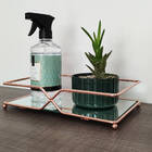 Bandeja Espelhada Para Perfumes Decoração Banheiro Lavabo Rosé