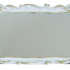 Bandeja Espelhada Provençal Branca/dourada - 41 X 26 Cm