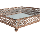 Bandeja Espelhada Quadrada 16,5x16,5cm Decoração St1639