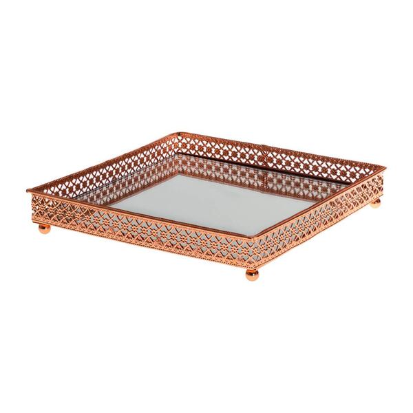 Bandeja Espelhada Quadrada 16,5x16,5cm Decoração St1639