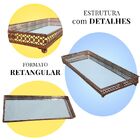 Bandeja Espelhada Retangular 11,5x30cm Decorativa St1641
