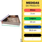 Bandeja Espelhada Retangular 20,5x30,5cm Decorativa St1637