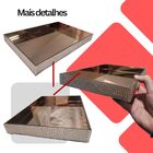 Bandeja Espelhada Retangular 20,5x30,5cm Decorativa St1637