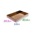 Bandeja Espelhada Retangular 20,5x30,5cm Decorativa St1637