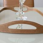 Bandeja Espelhada Vale Em Couro Marrom