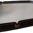 Bandeja Espelhada Vale Em Couro Preto