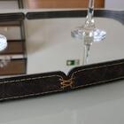 Bandeja Espelhada Vale Em Couro Preto