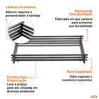 Bandeja Espelhada Wire 10x20cm Ônix - Hara