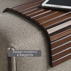 Bandeja Esteira De Madeira Para Braço De Sofá – Castanho