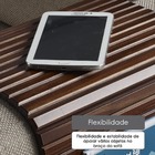 Bandeja Esteira De Madeira Para Braço De Sofá Com Porta Contr