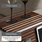 Bandeja Esteira De Madeira Para Braço De Sofá Com Porta Copos