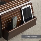 Bandeja Esteira De Madeira Para Braço De Sofá Com Porta Copos