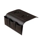 Bandeja Esteira Para Braço De Sofá De Couro Preto Com Porta C