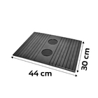 Bandeja Esteira Para Braço De Sofá De Couro Preto Com Porta C