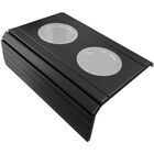 Bandeja Esteira Para Braço De Sofá Porta Copo Alumínio Preto