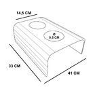 Bandeja Esteira Para Braço De Sofá Porta Copo Alumínio Vermel