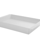 Bandeja Grande Cake   40 X 30 X 6 Cm Branco Coza